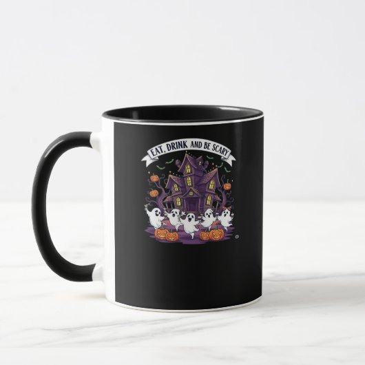 Mug Eat Drink And Be Scary Classic Funny Retro (Gauche)