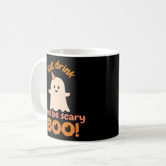 Mug Eat Drink And Be Scary Funny Spooky Gifts For Clas (Devant gauche)