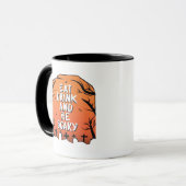 Mug Eat Drink And Be Scary Halloween Design Creative S (Devant gauche)