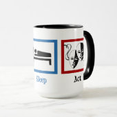 Mug Eat Sleep Act Drôle Acteur (Devant droit)