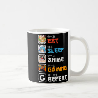 Mug Eat Sleep Anime Gaming Repeat Gamer Men Teen Boy G