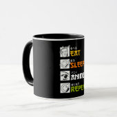 Mug Eat Sleep Anime Repeat Venin Idea Cosplayer (Devant gauche)