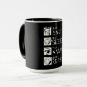 Mug Eat Sleep Anime Repeat Venin Idea Cosplayer (Devant gauche)