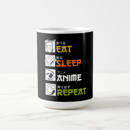 Mug Eat Sleep Anime Repeat Venin Idea Cosplayer (Centre)