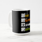 Mug Eat Sleep Anime Repeat Venin Idea Cosplayer (Devant gauche)