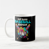 Mug Eat Sleep Baseball Repeat Funny Ice Cream Drip Cro (Gauche)