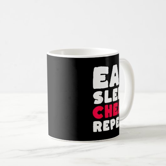 Mug Eat Sleep Cheat Repeat Funny Cheating Cheater  (Devant droit)
