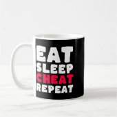 Mug Eat Sleep Cheat Repeat Funny Cheating Cheater (Gauche)