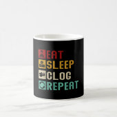 Mug Eat Sleep Clog Repeat Funny Clogging Dancing Girls (Centre)