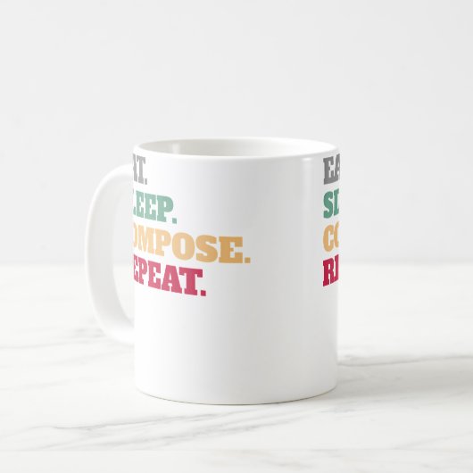 Mug Eat Sleep Compose Repeat Gift Idea Composer (Devant gauche)