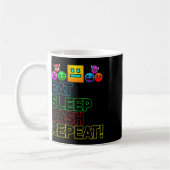 Mug Eat Sleep Dash Répéter Video Game Géométrie Vidéo (Gauche)