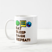 Mug Eat Sleep Dash Répéter Video Game Géométrie Vidéo (Gauche)