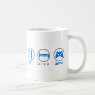 Mug Eat Sleep Game Again - Gamer, jeux vidéo geeks