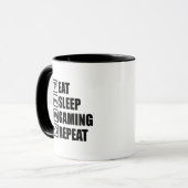 Mug Eat Sleep Gaming Repeat - Cadeau Parfait pour Game (Devant gauche)