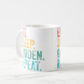 Mug Eat Sleep Garden Repeat Gardening Gardeners Funny  (Devant gauche)