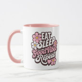 Mug Eat Sleep Good Vibes Répéter (Gauche)