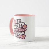 Mug Eat Sleep Good Vibes Répéter (Devant gauche)