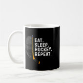 Mug Eat Sleep Hockey Repea Funny Cool Hockey Player  (Gauche)