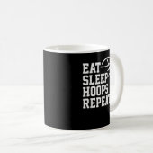 Mug Eat Sleep Hoops Repeat Funny Saying Quote Basketba (Devant droit)