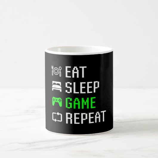 Mug Eat Sleep Jeu Vidéo Répéter jeu amusant (Centre)