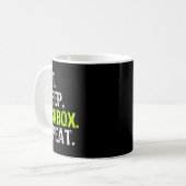 Mug Eat Sleep Kickbox Repeat Kickboxing Kick Boxing Fu (Devant gauche)