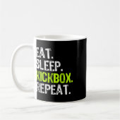 Mug Eat Sleep Kickbox Repeat Kickboxing Kick Boxing Fu (Gauche)