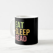 Mug Eat Sleep Lire Lecture Livre Nerd (Devant gauche)