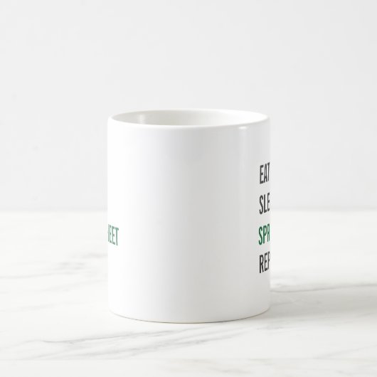 Mug Eat Sleep Spreadsheet Répéter Funny Accounting (Centre)