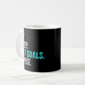 Mug Eat Sleep Stop Buts Répéter - Goalkeeper Cadeau (Devant gauche)
