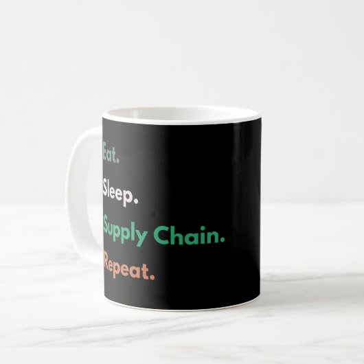 Mug Eat Sleep Supply Chain Repeat Logistics Manager (Devant gauche)