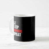 Mug Eat Sleep Warhammers Repeat For Men Women Boys Kid (Devant gauche)
