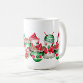 MUG EAU COULEUR ROUGE VERT BLANC EAU BOISSONS DE MELON (Devant droit)