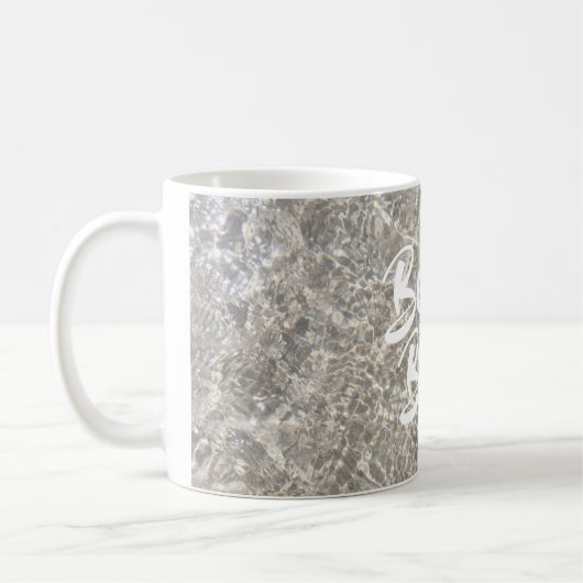 Mug Eau de cloison de plage sur sable de plage été (Gauche)