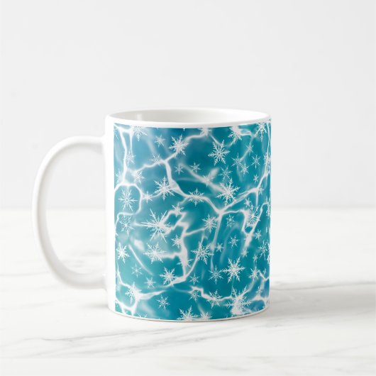 Mug Eau de la mer Bleue avec des lacs de neige (Gauche)