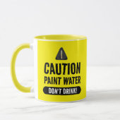 Mug Eau de peinture jaune amusante pour les artistes (Gauche)