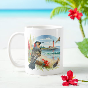 Mug Eau d'été Northern Flicker sur la plage