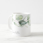 Mug Eau-forte Eucalyptus Mariage Script Fête de mariag (Devant gauche)