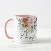 Mug Eau moderne script floral élégant mum (Gauche)