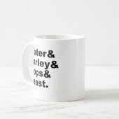 Mug Eau & Orge & Houblon & Levure | Ingrédients de Biè (Devant gauche)