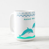 Mug Eau personnalisée dauphin (Devant gauche)