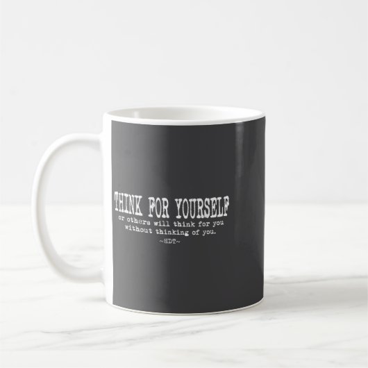 Mug Eau Quote Motivation Insrational - Think For Yours (Gauche)