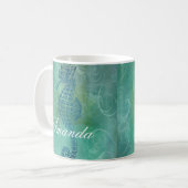 Mug Eaux Bleues, Cheval de mer et Flourish (Devant gauche)
