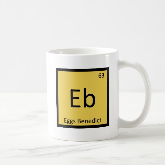 Mug Eb - Symbole de table périodique des oeufs de chim (Droite)
