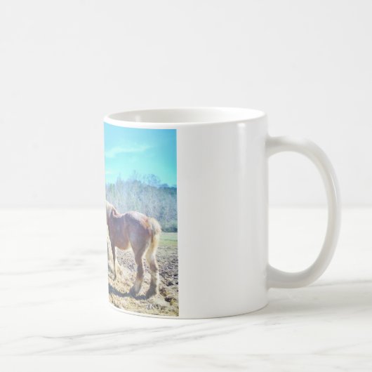 Mug Ébauche secourue Chevaux mangeant foin (Droite)