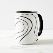 Mug Ebb et flux 2 - Noir et blanc (Devant droit)