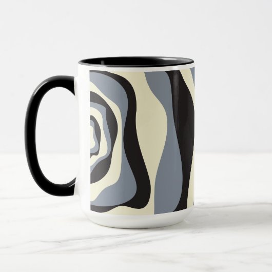 Mug Ebb et flux 4 en noir, gris et crème (Gauche)