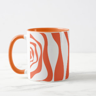 Mug Ebb et flux 4 en orange et blanc