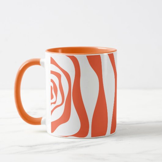 Mug Ebb et flux 4 en orange et blanc (Gauche)