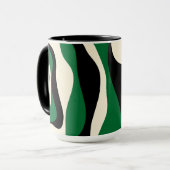 Mug Ebb et flux 4 en vert, crème et noir (Devant gauche)