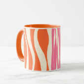 Mug Ebb et flux - rose, orange et crème (Devant gauche)